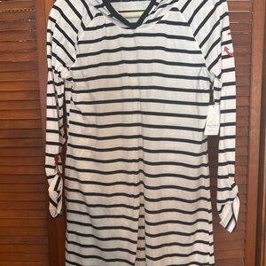 Nautica Navy and White Striped Sleepwear Top
